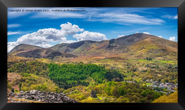 Landscape Snowdonia Wales  Framed Print by Adrian Evans