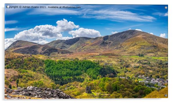 Landscape Snowdonia Wales  Acrylic by Adrian Evans