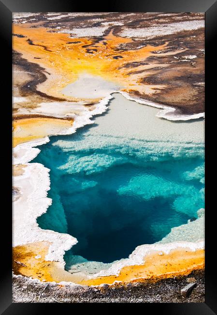 Yellowstone National Park. Colourful hot spring Framed Print by Delphimages Art