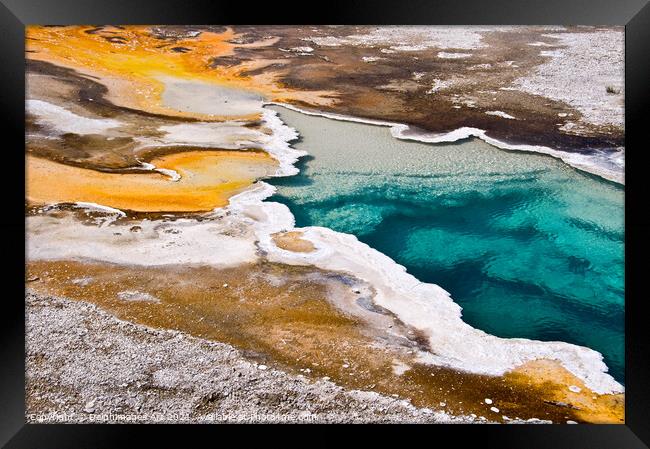 Yellowstone National Park. Hot spring, USA Framed Print by Delphimages Art