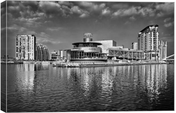 Salford Quays Reflections Canvas Print by Darren Galpin