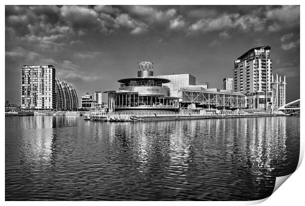 Salford Quays Reflections Print by Darren Galpin