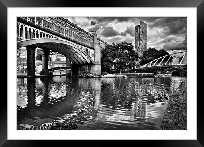 Castlefield and Beetham Tower, Manchester Framed Mounted Print by Darren Galpin