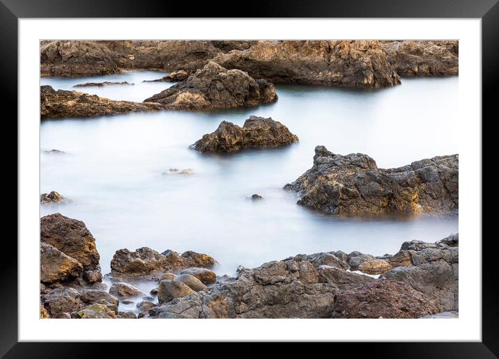 Long exposure seascape, Tenerife Framed Mounted Print by Phil Crean