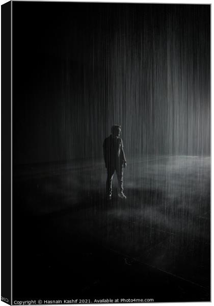 Facing Light in rain Canvas Print by Hasnain Kashif