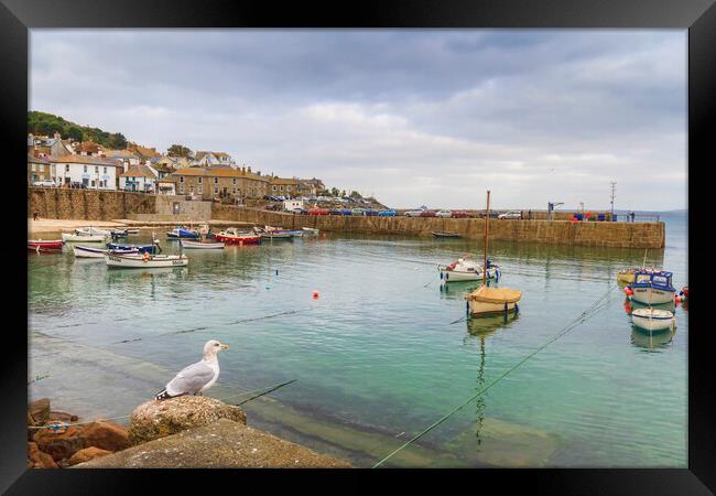 Mousehole cornwall Framed Print by chris smith
