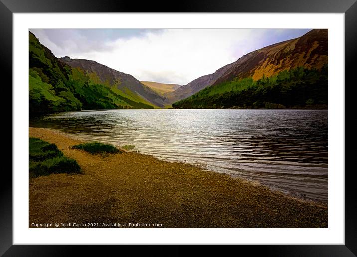 Glendalough the valley of the two lakes, Ireland - 7 Framed Mounted Print by Jordi Carrio