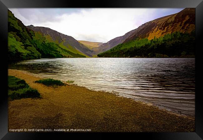 Glendalough the valley of the two lakes, Ireland - 7 Framed Print by Jordi Carrio
