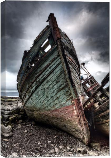 Abandoned Boats Salen, Isle of Mull. Canvas Print by Barbara Jones