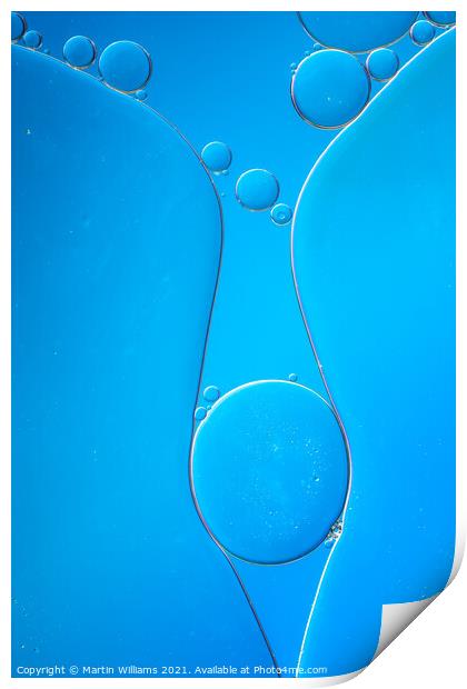 Oil on Water Abstract - squeeze Print by Martin Williams