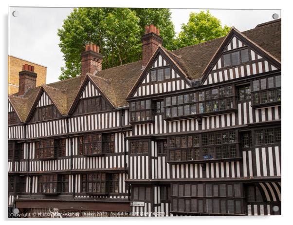 Staple Inn - The Oldest Building In London Acrylic by PhotOvation-Akshay Thaker