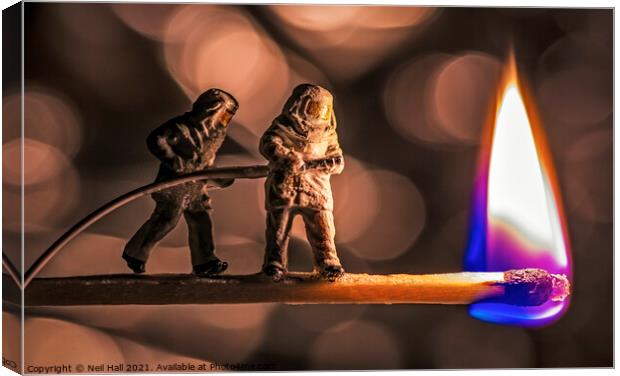 Matchstick Heroes Canvas Print by Neil Hall