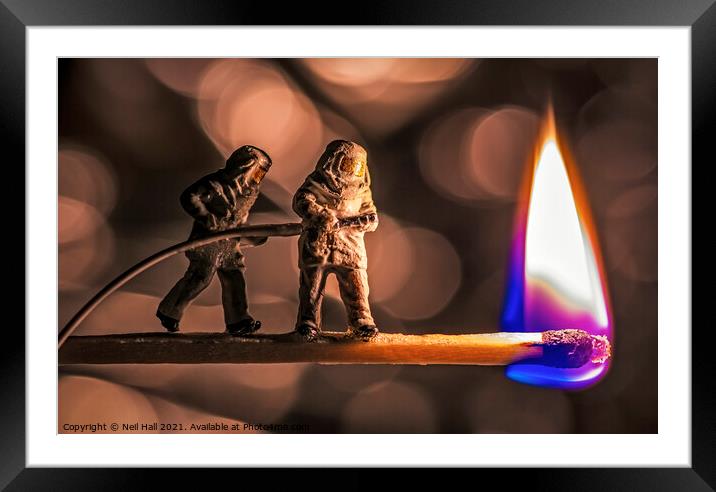 Matchstick Heroes Framed Mounted Print by Neil Hall