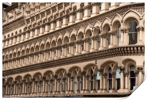 An abstract of a Albert Building in City of London built in 1871. Print by PhotOvation-Akshay Thaker