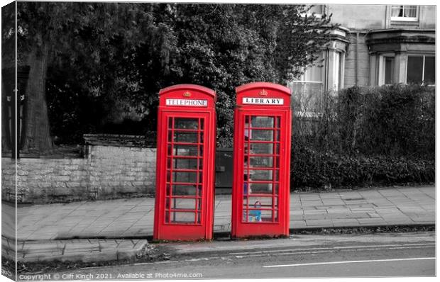 British red phone box Canvas Print by Cliff Kinch