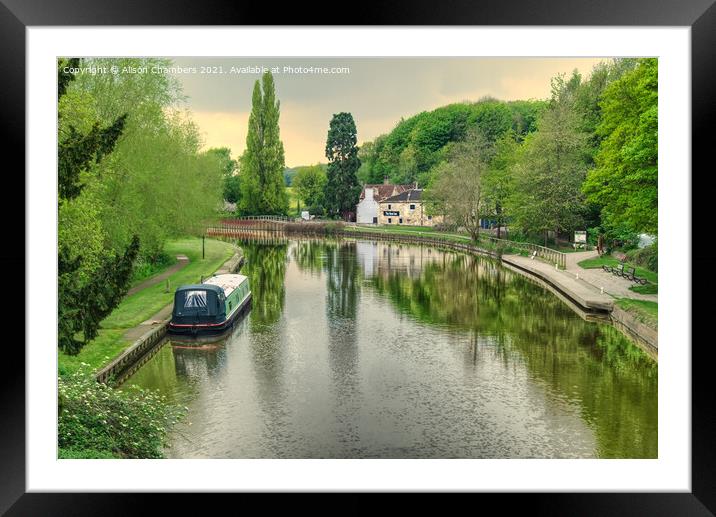 Sprotbrough Canal Framed Mounted Print by Alison Chambers