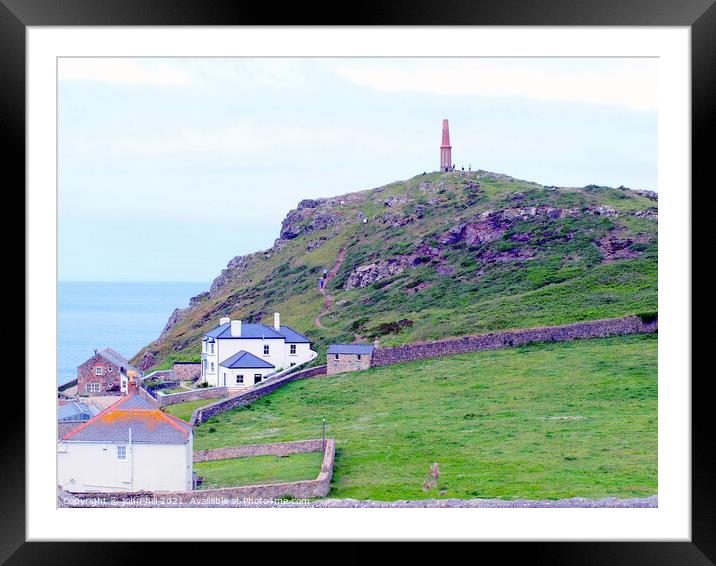 Cape Cornwall. Framed Mounted Print by john hill