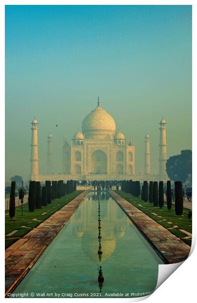 Taj Mahal Sunrise Print by Wall Art by Craig Cusins