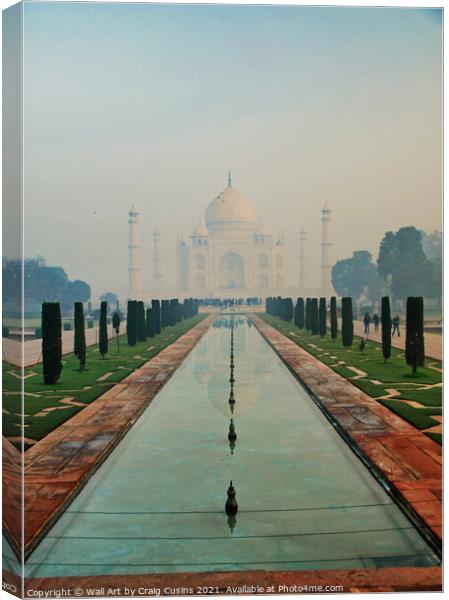 Taj Mahal early morning light Canvas Print by Wall Art by Craig Cusins