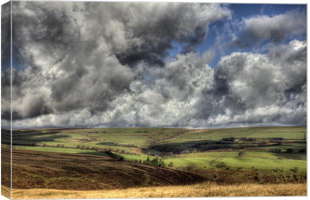 Storm Clouds over Exmoor Canvas Print by Mike Gorton