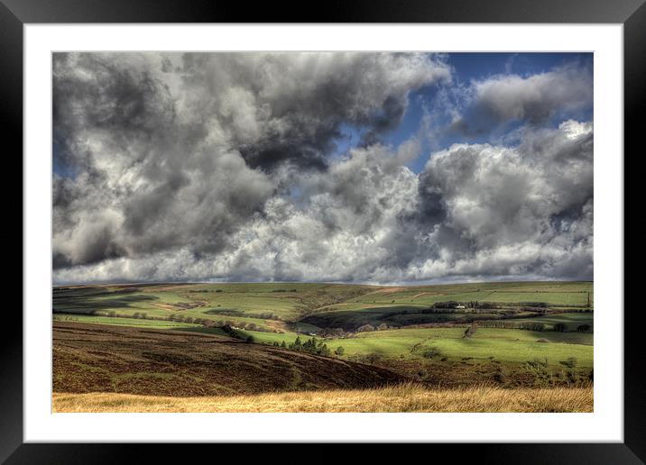 Storm Clouds over Exmoor Framed Mounted Print by Mike Gorton