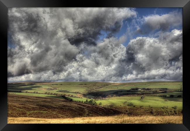 Storm Clouds over Exmoor Framed Print by Mike Gorton