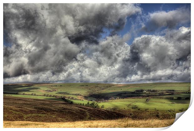 Storm Clouds over Exmoor Print by Mike Gorton