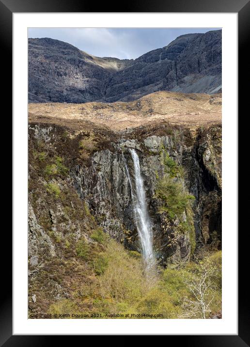Eas Mor Waterfall, Isle of Skye  Framed Mounted Print by Keith Douglas
