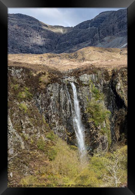Eas Mor Waterfall, Isle of Skye  Framed Print by Keith Douglas