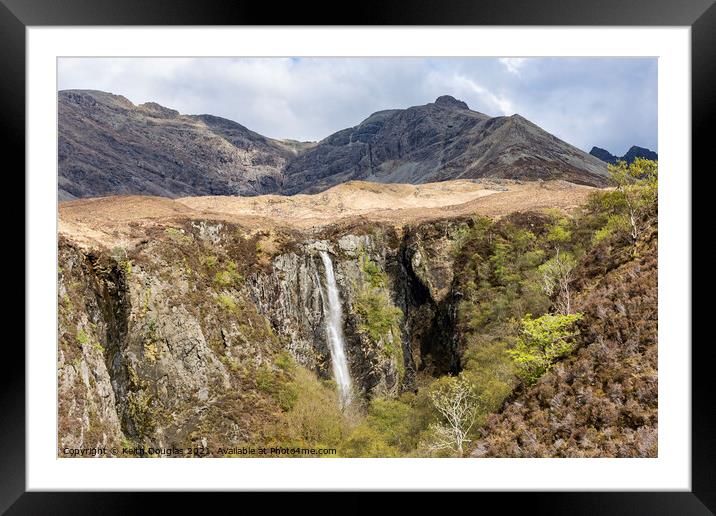 Eas Mor Waterfall, Isle of Skye, Scotland  Framed Mounted Print by Keith Douglas