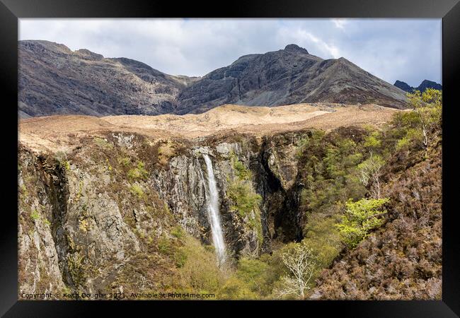 Eas Mor Waterfall, Isle of Skye, Scotland  Framed Print by Keith Douglas