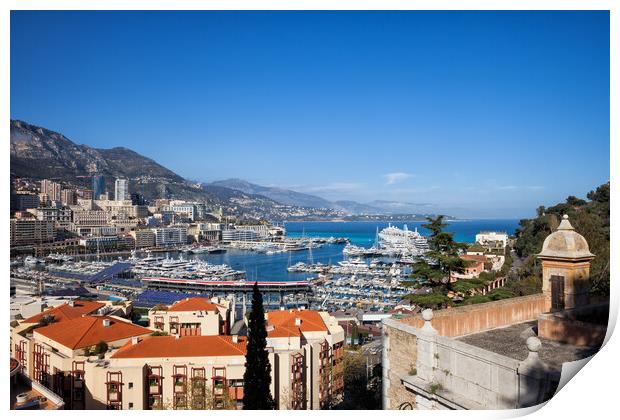 Monaco Principality Cityscape Print by Artur Bogacki