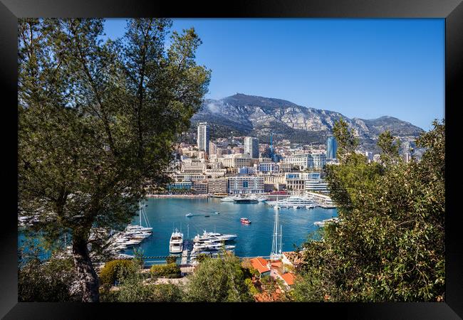 Monaco Monte Carlo Cityscape Framed Print by Artur Bogacki