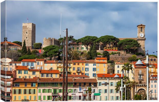 Old Town of Cannes City in France Canvas Print by Artur Bogacki