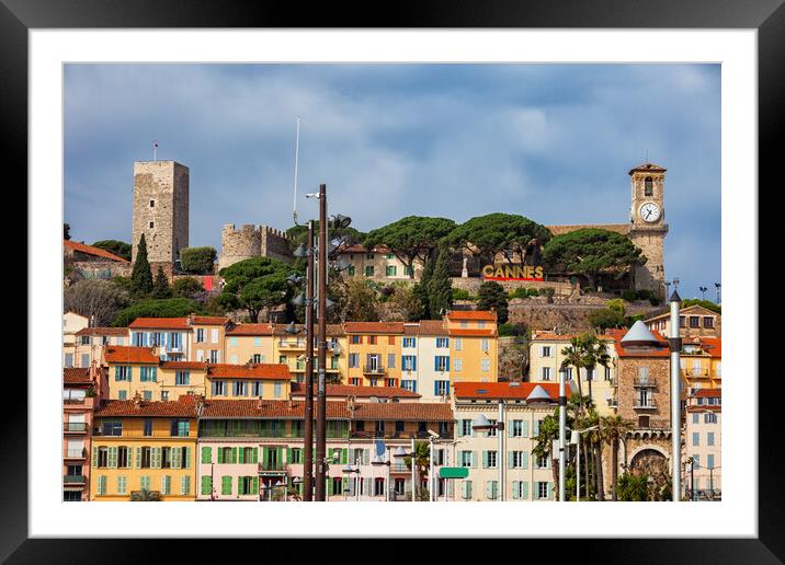 Old Town of Cannes City in France Framed Mounted Print by Artur Bogacki