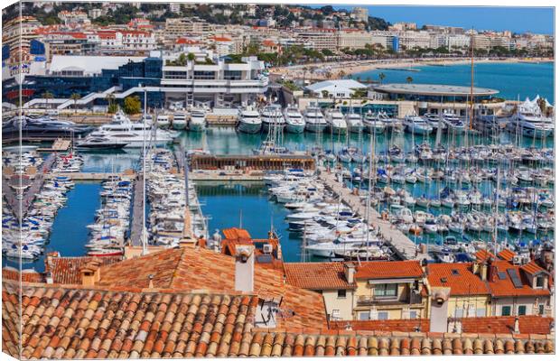 Le Vieux Port in Cannes City on French Riviera Canvas Print by Artur Bogacki