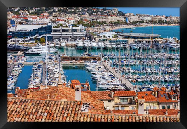 Le Vieux Port in Cannes City on French Riviera Framed Print by Artur Bogacki
