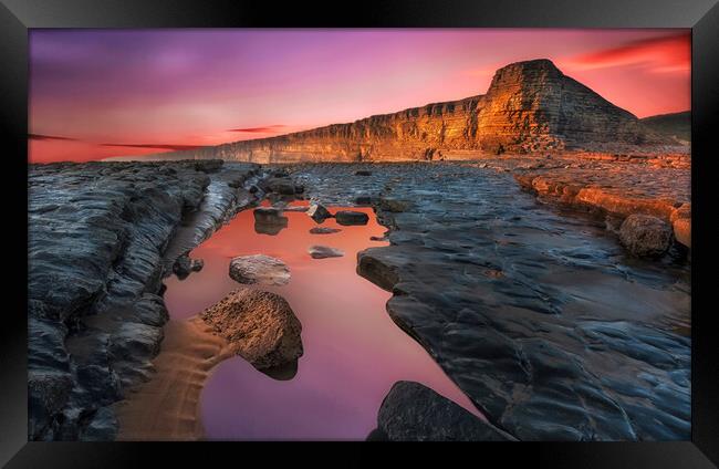 Nash Point South Wales Framed Print by Leighton Collins