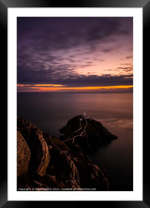 South Stack Lighthouse, Anglesey Framed Mounted Print by Nigel Wilkins