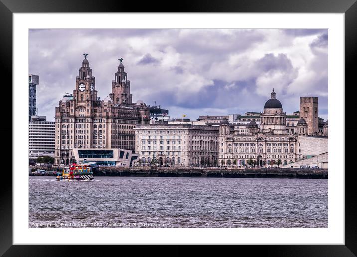 Liverpool City Waterfront Framed Mounted Print by Phil Longfoot