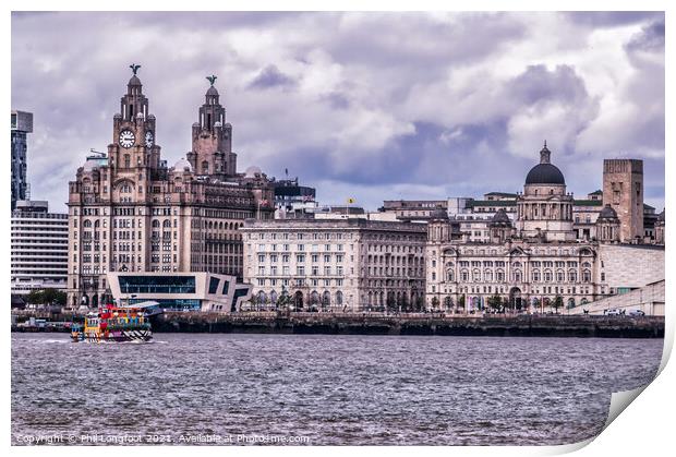 Liverpool City Waterfront Print by Phil Longfoot