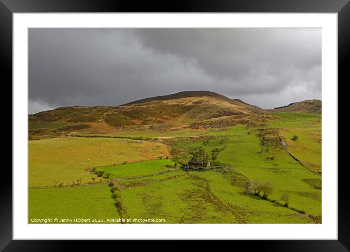 View from the road to Nant-y-Moch Reservoir Framed Mounted Print by Jenny Hibbert
