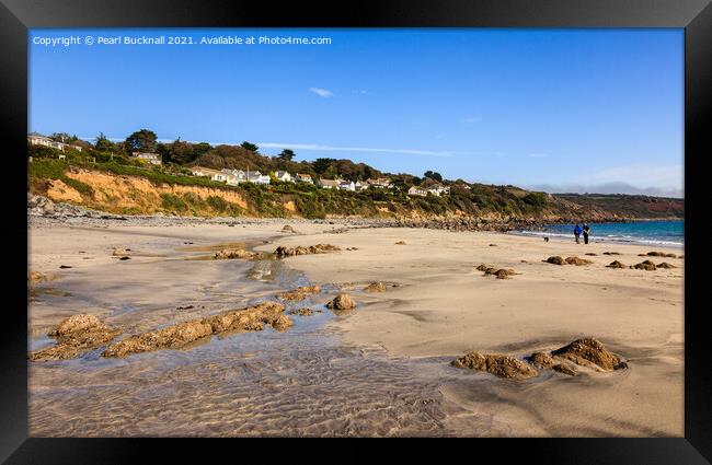 Coverack Beach Cornwall Framed Print by Pearl Bucknall