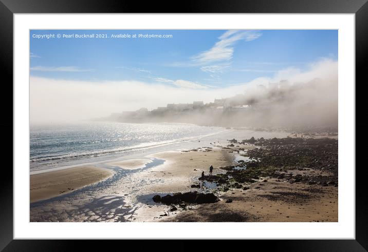 Sea Mist in Coverack Cornwall Framed Mounted Print by Pearl Bucknall