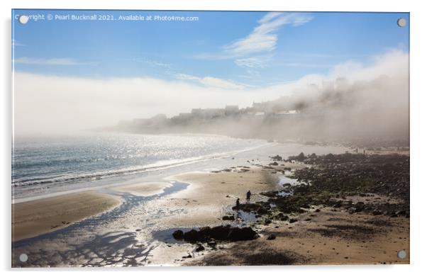 Sea Mist in Coverack Cornwall Acrylic by Pearl Bucknall