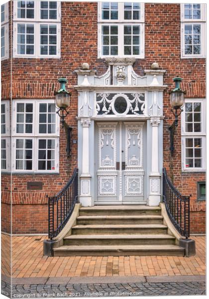 Traditional doors in the old Hanseatic town of Tonder in Souther Canvas Print by Frank Bach