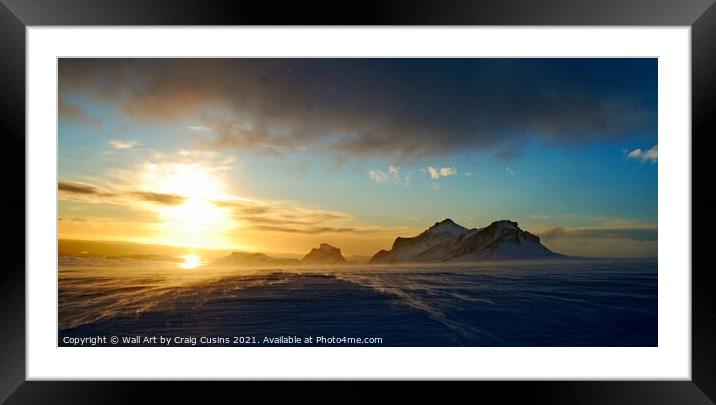 Glacier Sunset Framed Mounted Print by Wall Art by Craig Cusins
