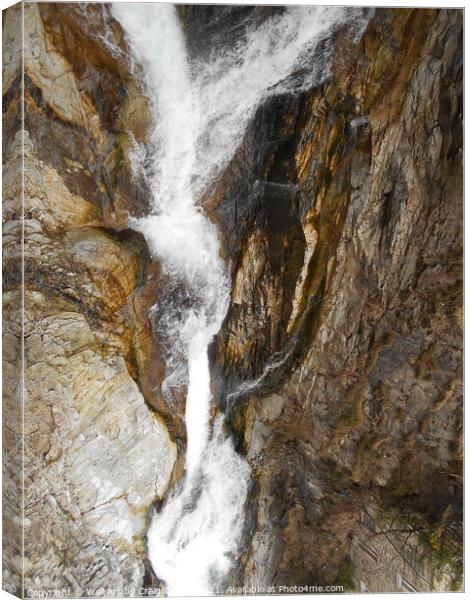 Waterfall  Canvas Print by Wall Art by Craig Cusins