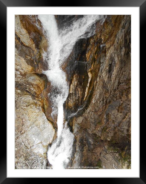 Waterfall  Framed Mounted Print by Wall Art by Craig Cusins