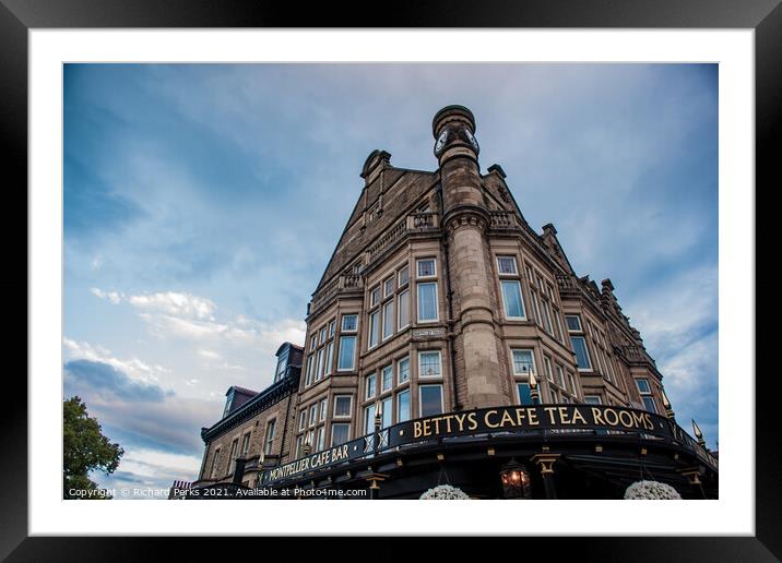 Bettys Cafe tearoom up in the clouds Framed Mounted Print by Richard Perks